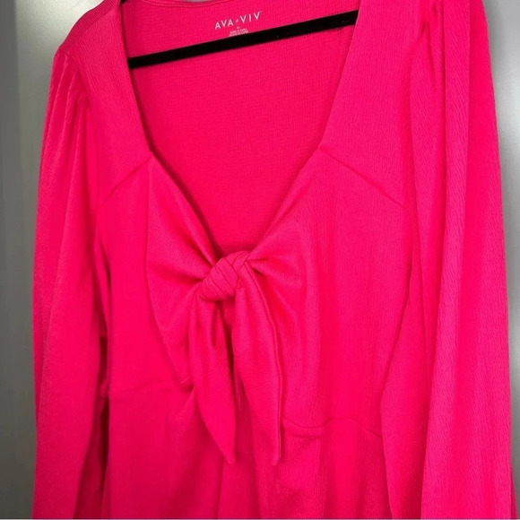 NWT Ava & Viv Long Sleeve Blouse Sweetheart Knit Top Size 4X - Picture 5 of 6